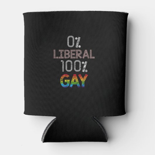 0% Liberale 100% Gay Funny LGBT Tank Top Dosenkühler (Vorderseite)
