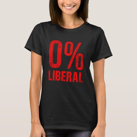 0% Liberale, Null Prozent Liberale, antiliberale T T-Shirt (Vorderseite)