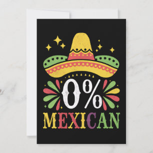 0% Mexikanisch Null Prozent Lustig Cinco De Mayo Einladung