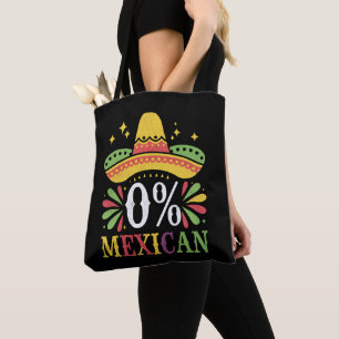 0% Mexikanisch Null Prozent Lustig Cinco De Mayo Tasche
