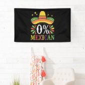 0 % mexikanische Null Prozent Funny Cinco De Mayo Banner (Insitu)