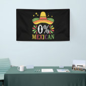 0 % mexikanische Null Prozent Funny Cinco De Mayo Banner (Messeveranstaltung)