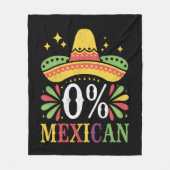0 % mexikanische Null Prozent Funny Cinco De Mayo Fleecedecke (Vorderseite)
