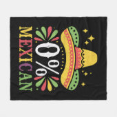 0 % mexikanische Null Prozent Funny Cinco De Mayo Fleecedecke (Vorderseite (Horizontal))