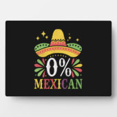 0 % mexikanische Null Prozent Funny Cinco De Mayo Fotoplatte (Vorderseite)