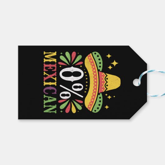 0 % mexikanische Null Prozent Funny Cinco De Mayo Geschenkanhänger (Vorderseite (Horizontal))