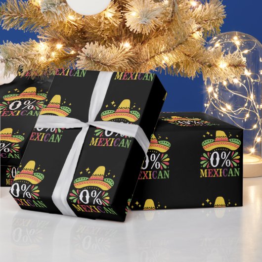0 % mexikanische Null Prozent Funny Cinco De Mayo Geschenkpapier (Feiertage)
