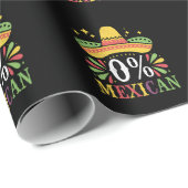 0 % mexikanische Null Prozent Funny Cinco De Mayo Geschenkpapier (Rolleneckpunkt)