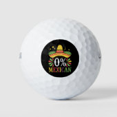 0 % mexikanische Null Prozent Funny Cinco De Mayo Golfball (Vorderseite)