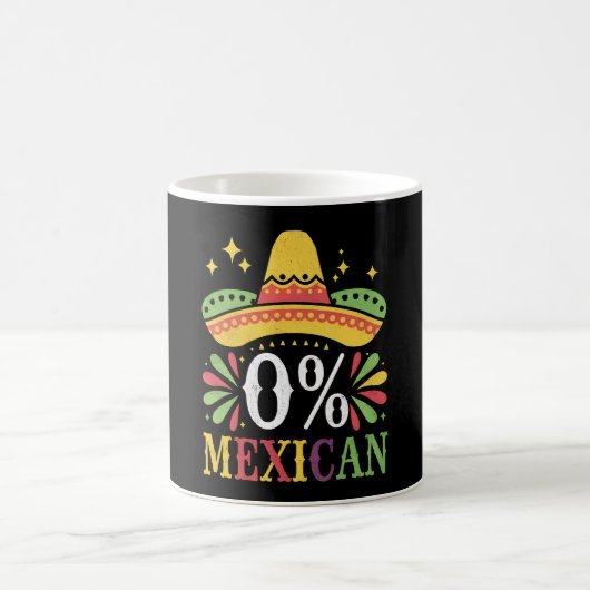 0 % mexikanische Null Prozent Funny Cinco De Mayo Kaffeetasse (Mittel)
