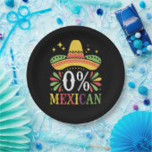 0 % mexikanische Null Prozent Funny Cinco De Mayo Pappteller (Party)