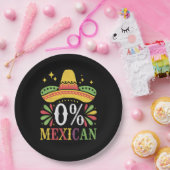 0 % mexikanische Null Prozent Funny Cinco De Mayo Pappteller (Party)