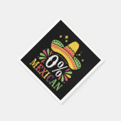 0 % mexikanische Null Prozent Funny Cinco De Mayo Serviette (Ecke)