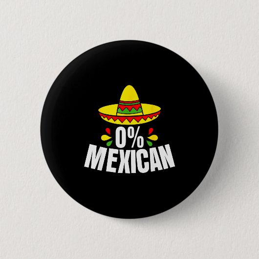 0% Mexikanischer Cinco De Mayo Fiesta Sombrero Lus Button (Vorderseite)