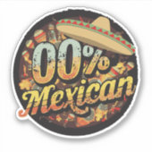 0 % mexikanisches Cinco De Mayo Fiesta Sombrero me Aufkleber (Vorderseite)