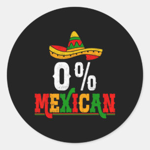 0 % Mexikanisches Fiesta Mexico Party Cinco De May Runder Aufkleber