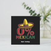 0% mexikanisches Funny Cinco De Mayo Unglaublich w Einladung (Stehend Vorderseite)