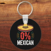 0 % mexikanisches Shirt Funny Men Cinco De Mayo So Schlüsselanhänger (Vorderseite)