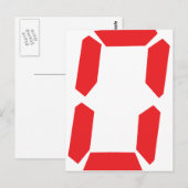 0 Nummer des roten Weckers Postkarte (Vorne/Hinten)