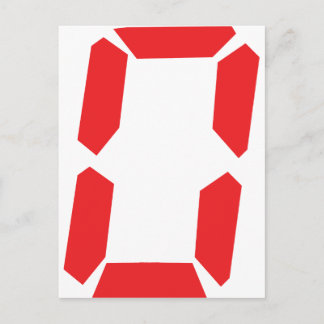 0 Nummer des roten Weckers Postkarte