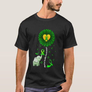 0 Psychische Gesundheit Bewusstseins-Sonnenblume G T-Shirt