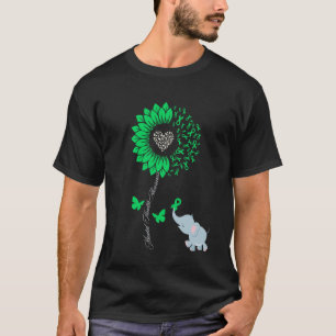 0 Psychische Gesundheitsbewusstseins-Sonnenblume E T-Shirt