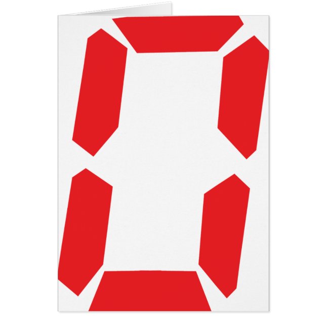 0 roter Wecker Nr. digitales null (Vorne)