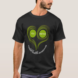 0 Süßes grünes Herz Du bist wichtig - Bewusstsein  T-Shirt