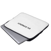 0% Synergy Minimalistische typografische Laptoptas Laptopschutzhülle (Vorne Knopf)