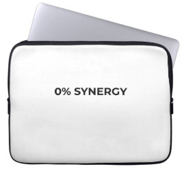 0% Synergy Minimalistische typografische Laptoptas Laptopschutzhülle