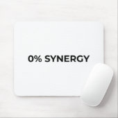 0% Synergy Minimalistische typografische Mauspad (Mit Mouse)