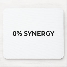 0% Synergy Minimalistische typografische Mauspad