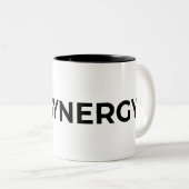 0% Synergy Typographic Minimalist  Zweifarbige Tasse (VorderseiteRechts)