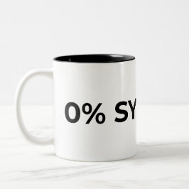 0% Synergy Typographic Minimalist  Zweifarbige Tasse