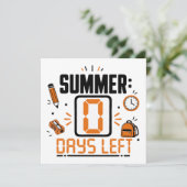 0 Tage bis zum Schulabschluss Countdown-Design Karte (Stehend Vorderseite)