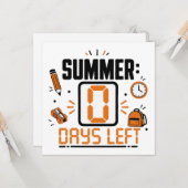 0 Tage bis zum Schulabschluss Countdown-Design Karte (Vorderseite/Rückseite Beispiel)