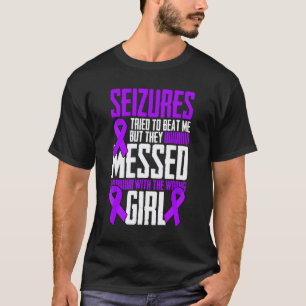0 Tapfere Mädchen Epilepsie Kriegerin Sprüche Epil T-Shirt