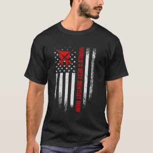 0 Vintage Amerikanische Flagge Weltbester Zahn Zah T-Shirt