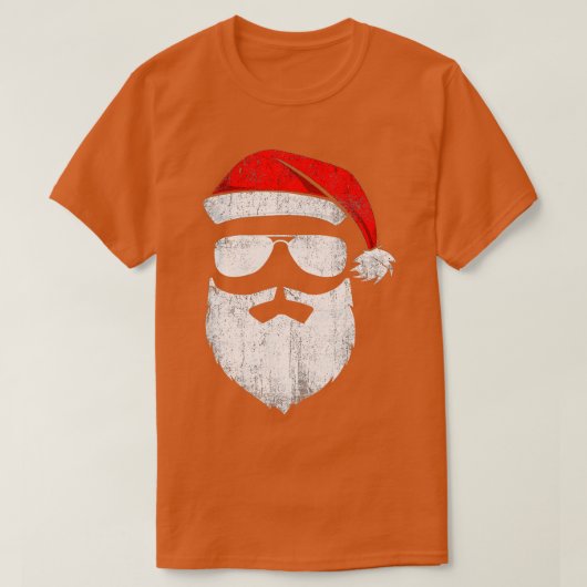 0Funny Santa Claus Brille mit Hutbart T-Shirt (Design vorne)