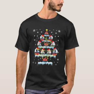 0Pgz Sailboat Weihnachtsbaum Pajama Merry Xmas Sai T-Shirt