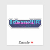 0xDegen4Life Cyberpunk Crypto Vinyl Sticker (Blatt)
