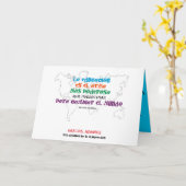 1º dame nombres. La educación cambia el mundo. Karte (Gelbe Blume)