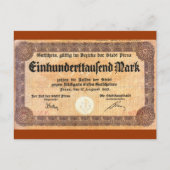 100000 Mark Postkarte (Vorderseite)