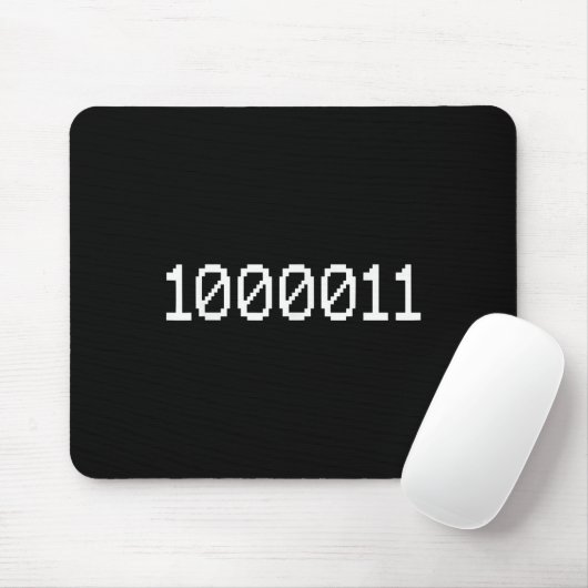 1000011 Binärcode 67 Meme Computer Coding Lustig Mousepad (Mit Mouse)