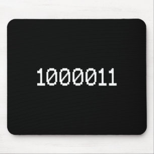 1000011 Binärcode 67 Meme Computer Coding Lustig Mousepad