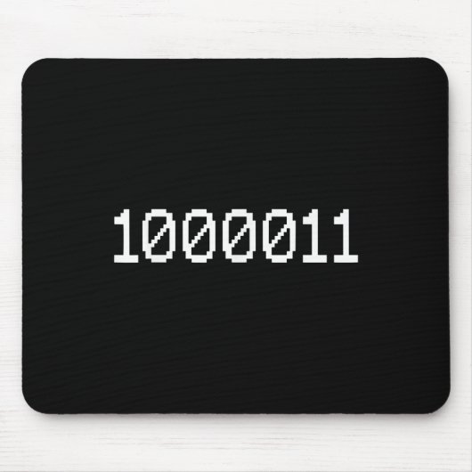 1000011 Binärcode 67 Meme Computer Coding Lustig  Mousepad (Vorne)