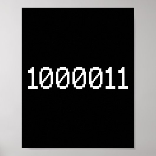 1000011 Binärcode 67 Meme Computer Coding Lustig Poster (Vorne)