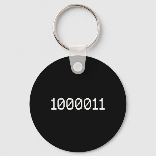 1000011 Binärcode 67 Meme Computer Programmierung Schlüsselanhänger (Vorderseite)