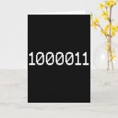 1000011 Binärcode für 67 Lustiger Tech-Meme Comput Karte (Gelbe Blume)