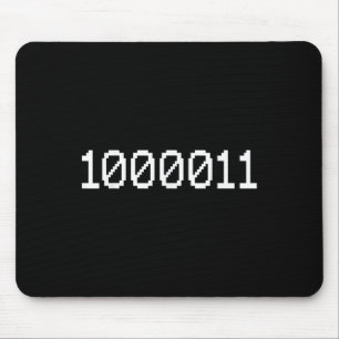 1000011 Binärcode für 67 Lustiger Tech-Meme Comput Mousepad